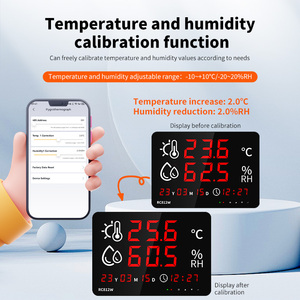 图雅WiFi数字温度计湿度计室内智能温湿度传感器仪表带大屏幕发光二极管显示桑拿 - Product Image 4