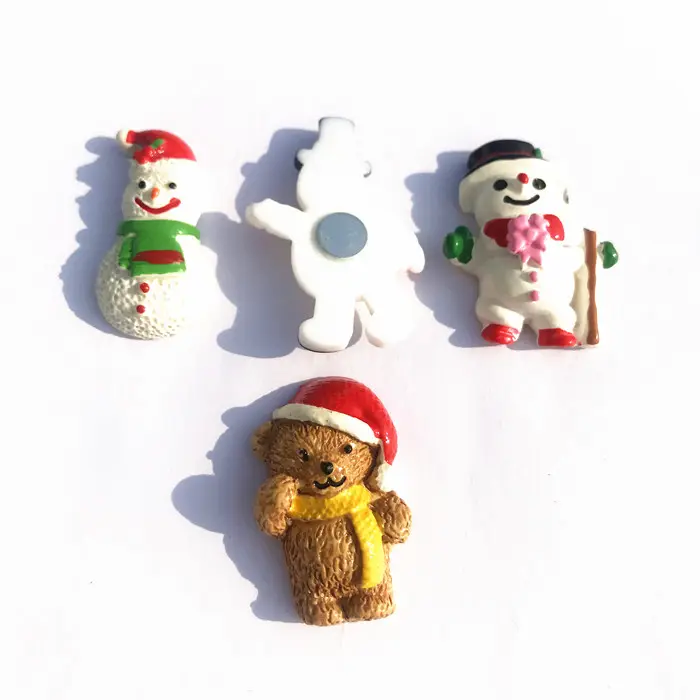 Resina diretta in fabbrica artigianato natalizio personalizzato magneti per frigorifero per bambini regalo di souvenir turistici personalizzati fatti a mano in resina all'ingrosso