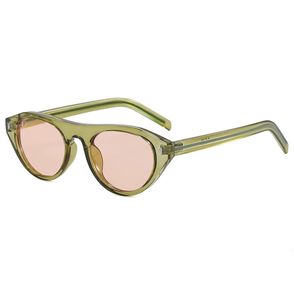 C6. Oliver Green Frame Pink Lens