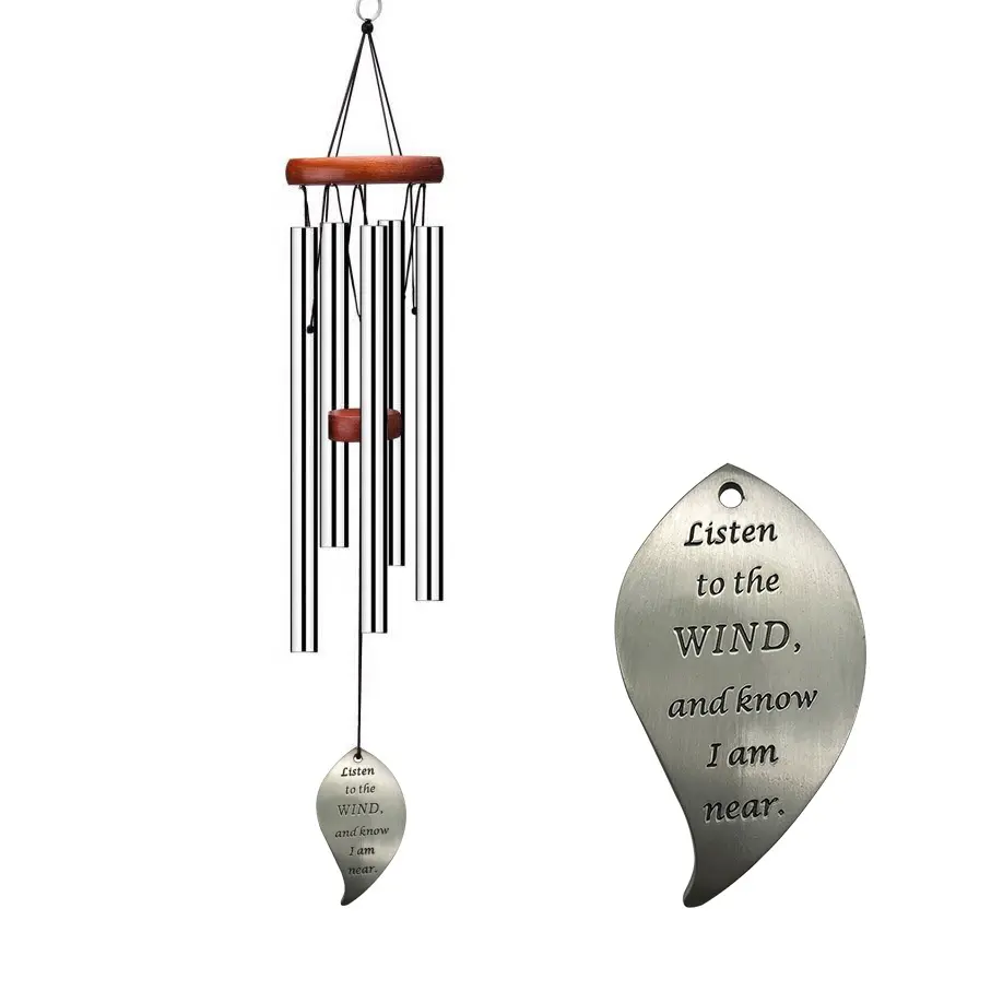 Nuevo diseño, escucha el viento y sé que estoy cerca de las campanas de viento conmemorativas, grace windchime para regalo