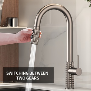 Vòi nước nhà bếp với kéo xuống phun chải thép không gỉ duy nhất xử lý Vòi Nước Nhà Bếp Nhiều chế độ chuyển đổi nước nóng lạnh - Product Image 2