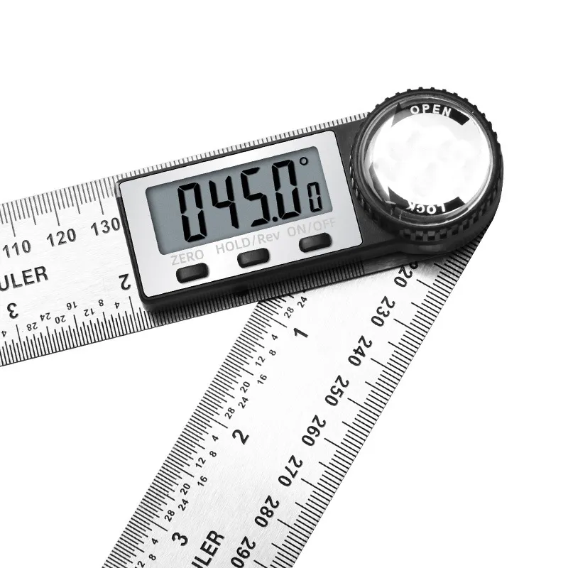 PROBON Wholesale digital display angle ruler high precision 200/300/500mm multi-functional woodworking measuring angle ruler