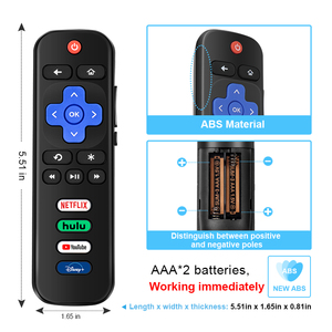 Smart Infrared Ray RC280 RC282 Drahtlose Universal fernbedienung Kompatibel mit allen Roku-TV-Systemen TCL Hisense JVC RCA-Element