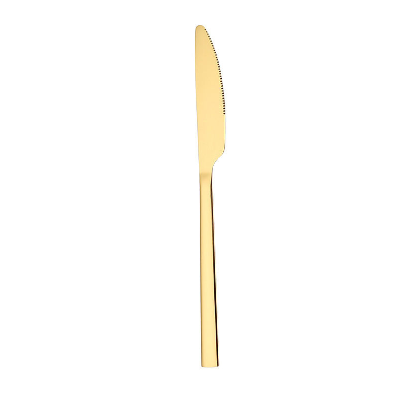 Cuchillo de mesa dorado