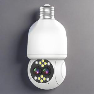 双镜头家庭安全摄像头，带6倍变焦2K WIFI PTZ夜视广角云台双向音频网络覆盖
