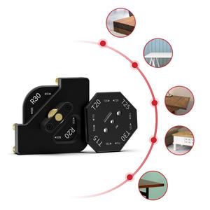 4 in1コーナー半径クイックジグルーターテーブルテンプレートジグアークアングルハーフフィレットロケータージグ木工トリミングツール用 - Product Image 6