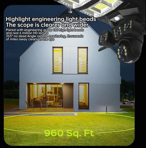 12mp V380 Outdoor Solar Cctv Camera With Led Light 300w <strong>Security</strong> <strong>System</strong> Three Lens Ptz <strong>Motion</strong> <strong>Detection</strong> 4g Camera Wifi - Product Image 2