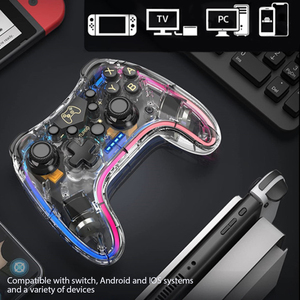 Neue transparente Hülle mit leichtem Turbo-Gampad für Nintendo Switch PC Wireless Controller Joystick - Product Image 2