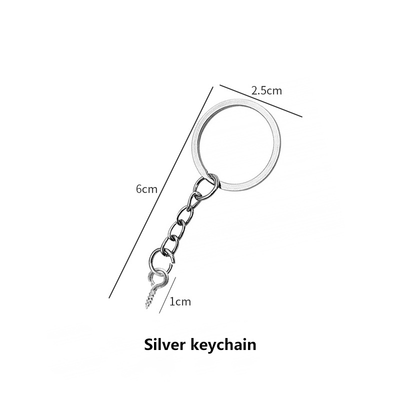 2.5cm Silver key ring