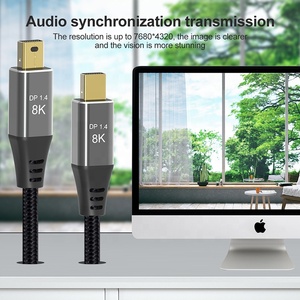 0.5M 1M 1.5M 2M 3M 5M Male to Male Mini Displayport 1.4 Cable 32.4Gbps 8K 60Hz 4K 144Hz 7860x4320 3D Mini DP to Mini DP Cable - Product Image 3
