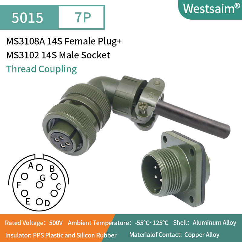 MS3108A 14S Female Plug+MS3102 14S Male Socket