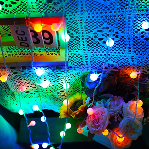 Cadena de luces LED personalizada al por mayor caja de batería cadena de luces decoración de Navidad bola redonda Cadena de luces pequeñas - Product Image 6