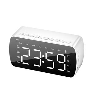 Reloj despertador multifunción con espejo LED, reproductor de música inalámbrico BT, electrónico, Digital, G10, altavoz - Product Image 1
