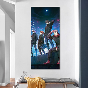 Guanjun 40*60 cm Japanese Tokyo Anime Canvas <strong>Prints</strong> Wall <strong>Art</strong> <strong>Framed</strong> Painting Jujutsu Group <strong>Poster</strong> - Product Image 1