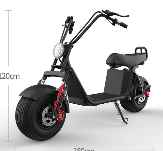 Citycoco — moto électrique à pneus larges 1500W, moteur, batterie lavable, vente en gros d'usine, 5000