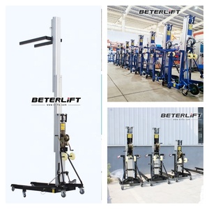 Ce ISO 3.5m 5m 6.5M 8m Mini nâng lên Ánh Sáng hướng dẫn sử dụng <span class=keywords><strong>Stacker</strong></span> cần cẩu trong nhà Hợp kim nhôm đơn mast nâng vật liệu nâng cho thuê - Product Image 5