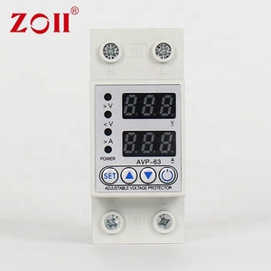 Restablecimiento automático ajustable 63A 220V Regulador de voltaje de sobrecarga de sobrecorriente Estabilizador de voltaje de pantalla digital de CA monofásico - Product Image 1