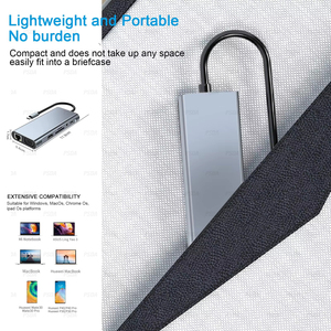EONLINE 11 in 1 çoklu USB Hub 3.0 portu tipi C adaptörü Macbook dizüstü HD PD şarj cihazı ses VGA RJ45