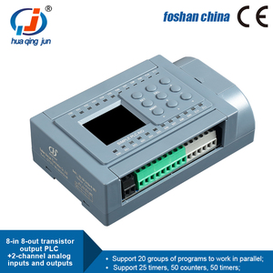 Huaqingjun 8 ingressi 8 uscite Transistor di uscita PLC 2AI 2AO 0-20mA 4-20mA analogico PLC per sensori di livello - Product Image 3