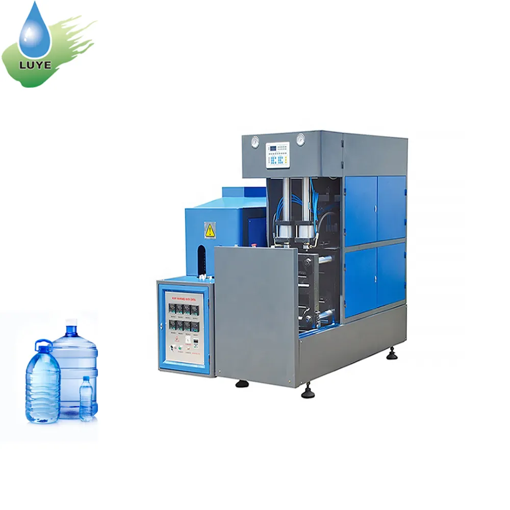 LUYE China semiautomática 5 galones PC máquina para hacer botellas de agua máquina de soplado de botellas