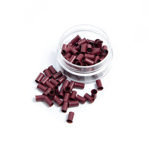 1000pcs/lot 3.4*3.0*<strong>6.0mm</strong> Flat Edge Copper Micro <strong>Tubes</strong> Flared Micro Rings Links Micro Ring Hair Extension Tools - Product Image 3
