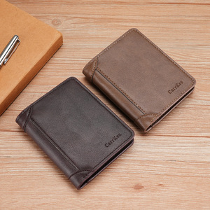 Vintage Leather Three Fold Wallet Minimalist Purse for Men Money <strong>Change</strong> Pouch Card Holder Birthday <strong>Gifts</strong> Multifunctional Wallet - Product Image 4