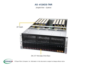 Molecular Dynamics Simulation Cloud Computing Server Storage Server <strong>Computer</strong> Set With <strong>System</strong> <strong>Unit</strong> SuperServer AS-4124GS-TNR - Product Image 2