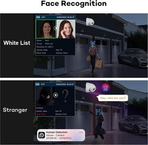 Smart AI 5MP Reconocimiento facial Cámara IP Detección de intrusión Sistema de cámara CCTV POE - Product Image 5