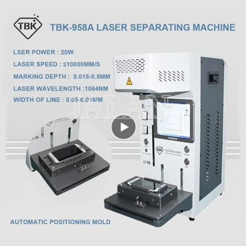 TBK 958A ultimate laser schermo splitter con auto posizione mod per il telefono della copertura posteriore di vetro rimozione separatore macchina