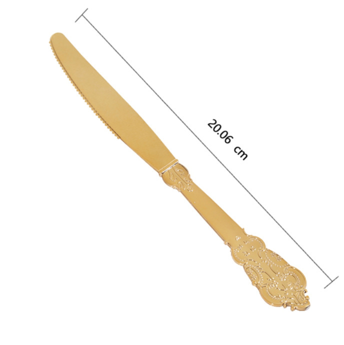 Cuchillo dorado No. 12 - 20 cm - 25 unidades
