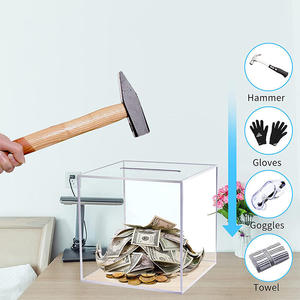 Akrilik bağış kutu işareti tutucu temizle Ballot bağış kutuları için bağış toplama oylama çekiliş ucu kavanoz saklama kabı - Product Image 6