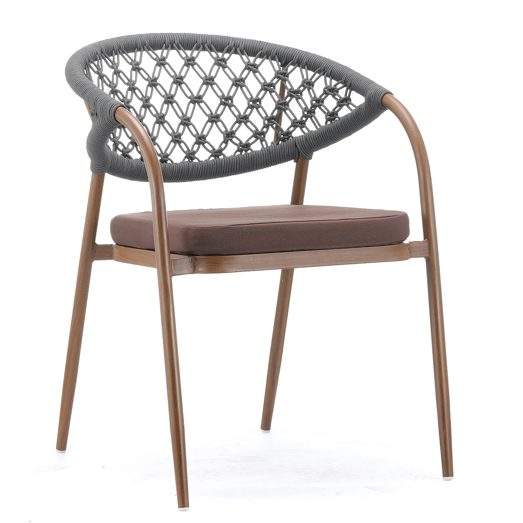 Chaises d'extérieur de café sans bras meubles de chaise en rotin de Style français ensembles de bistro jardinier et corde de balcon canapé simple de luxe