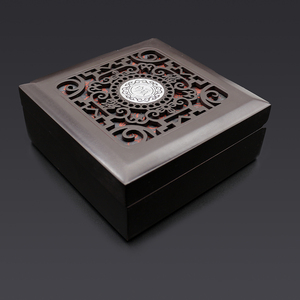 Çin toplu tek sikke ahşap bozuk para kutusu ambalaj standı sunum Metal meydan sikke kadife kutu koleksiyonu için - Product Image 3