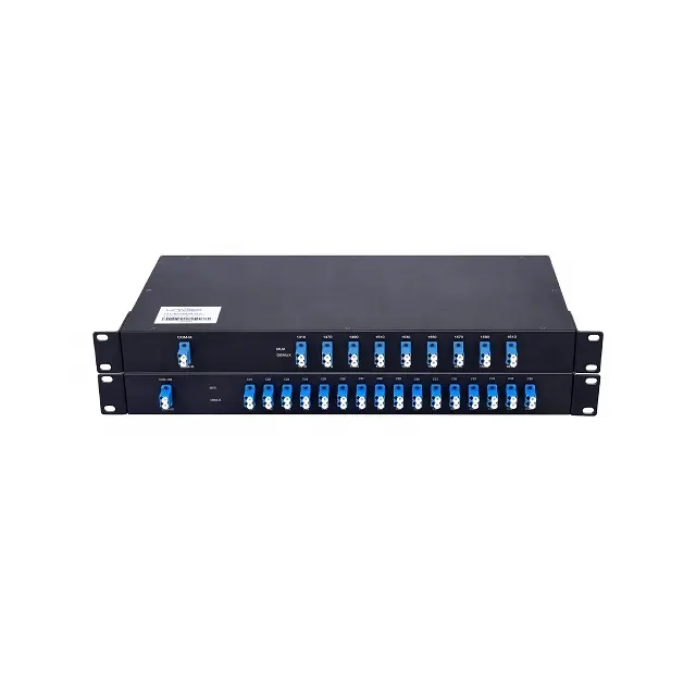 Venta caliente 6 12 18 canal CWDM DWDM Mux Demux módulo 4CH 1U RACK cwdm mux 1270, 1290, 1310, 1330, 1350 WDM 1610 cwdm mux demux