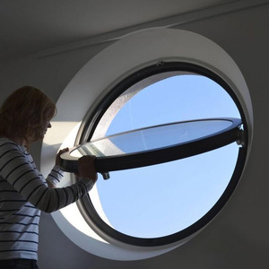Design moderno European House Style Alumínio Alloy Frame Circle Round Pivot <span class=keywords><strong>Window</strong></span> Circular Windows para venda