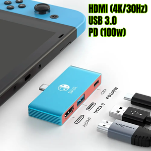 Adaptador Multipuerto USB C a HDMI 3 en 1 Tipo-C Hub a HDMI 4K Salida PD 100W Estación de Acoplamiento para Nintendo Switch MacBook Pro - Product Image 4