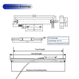 Ditron High Accuracy <strong>Linear</strong> Glass Scale <strong>Encoder</strong> 1100mm-3000mm 5um /1um Resolution for 2 Axis 3 Axis Dro Digital Readout - Product Image 6