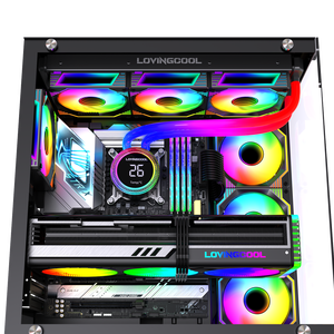 Lovingcool高性能黑色AIO中央处理器液体冷却器质量游戏电脑水冷系统 - Product Image 6