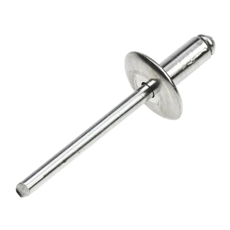 Din7337 type ouvert couleur noire peint tête bombée acier tige break pop 6mm 4.8mm aluminium 1/8x1/2 rivet aveugle