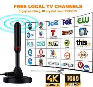 Nâng cấp 30dBi đạt được 150 dặm HDTV trong nhà miễn phí kênh thu vệ tinh kỹ thuật số TV Antenna từ cơ sở thép đóng gói hộp - Product Image 5