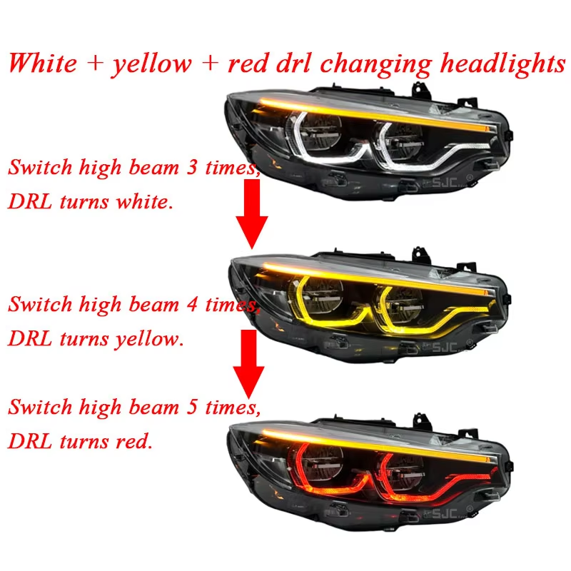 bianco&giallo&rosso drl 9 pin