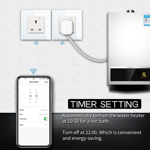 Enchufe de pared inteligente SLS Tuya Zigbee tipo Reino Unido 16A Panel de vidrio con botón pequeño Alexa y Google Home Control de voz para uso en computadora