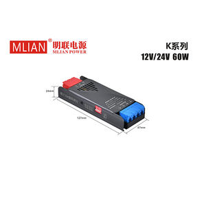 Fuente de alimentación conmutada LED de salida única DC 12V 24V 60W-400W Rango de arranque lento 50/60Hz Frecuencia 2A/3A/5A Corriente Tipo de riel Din - Product Image 2