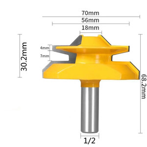 45 derece gönye yönlendirici Bit ağaç İşleme freze kesicisi 1/2 1/4 kırpma makinesi oyma makinesi cnc işleme seti kesme aletleri - Product Image 6