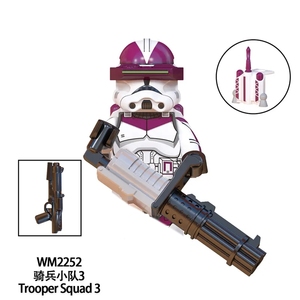 WM6127 WM6128 Trooper squad Clone ingeniero Commander, conductor de la AT-RT, bloques de construcción de plástico, juguete educativo para niños