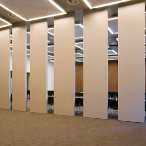 Nepal Acoustic Trượt Phân Vùng Nhôm Operable Panels Di Chuyển Phân Vùng Tường Với Cửa - Product Image 1