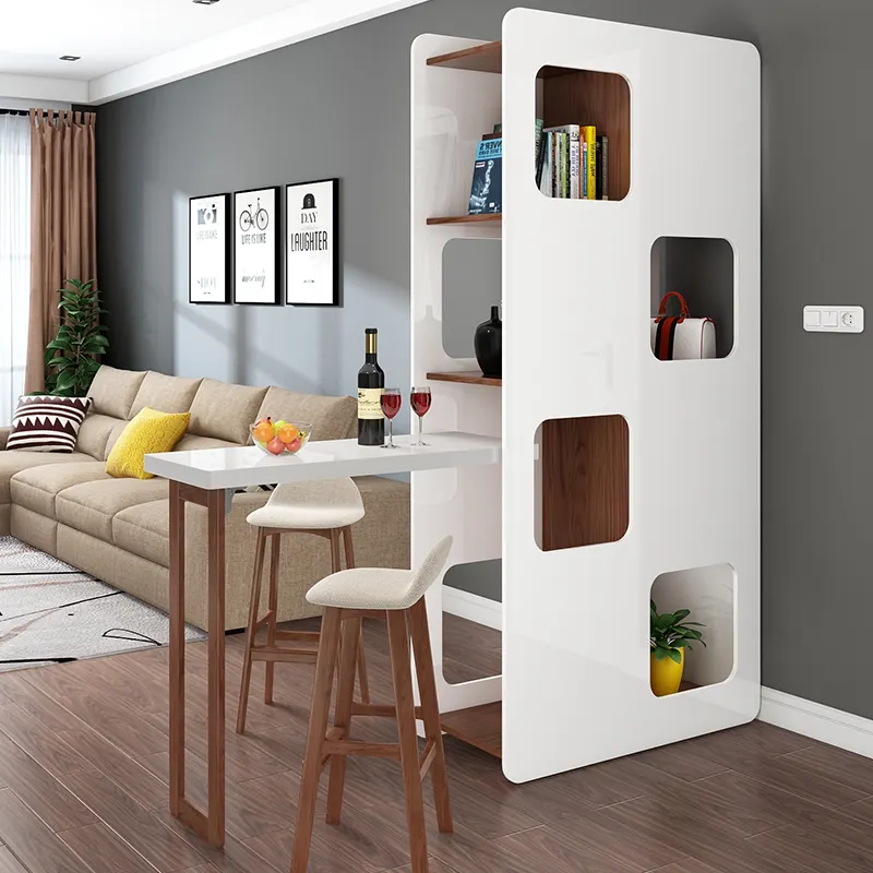 Mueble de sala de estar de estilo nórdico, mueble de almacenamiento plegable, moderno, para vino, Bar