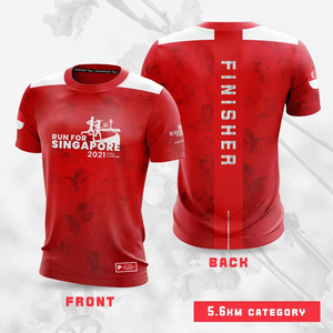 เสื้อพิมพ์ซับลิเมชันทรงสี่เหลี่ยมเสื้อยืดโพลีเอสเตอร์รีไซเคิล UPF 50 + ที่กำหนดเองสำหรับการวิ่งมาราธอน - Product Image 2