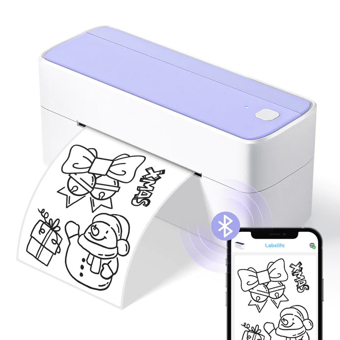 White Purple Color (with 10 Pieces of 4*6-Sided Single Paper)