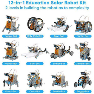 Diy Lucky Discovery Ciro Solar Power Robot Instructions <strong>12</strong>-in <strong>1</strong> Powered Toy Stem Solar Robot Toy Car <strong>Kit</strong> Build and Learn - Product Image 3
